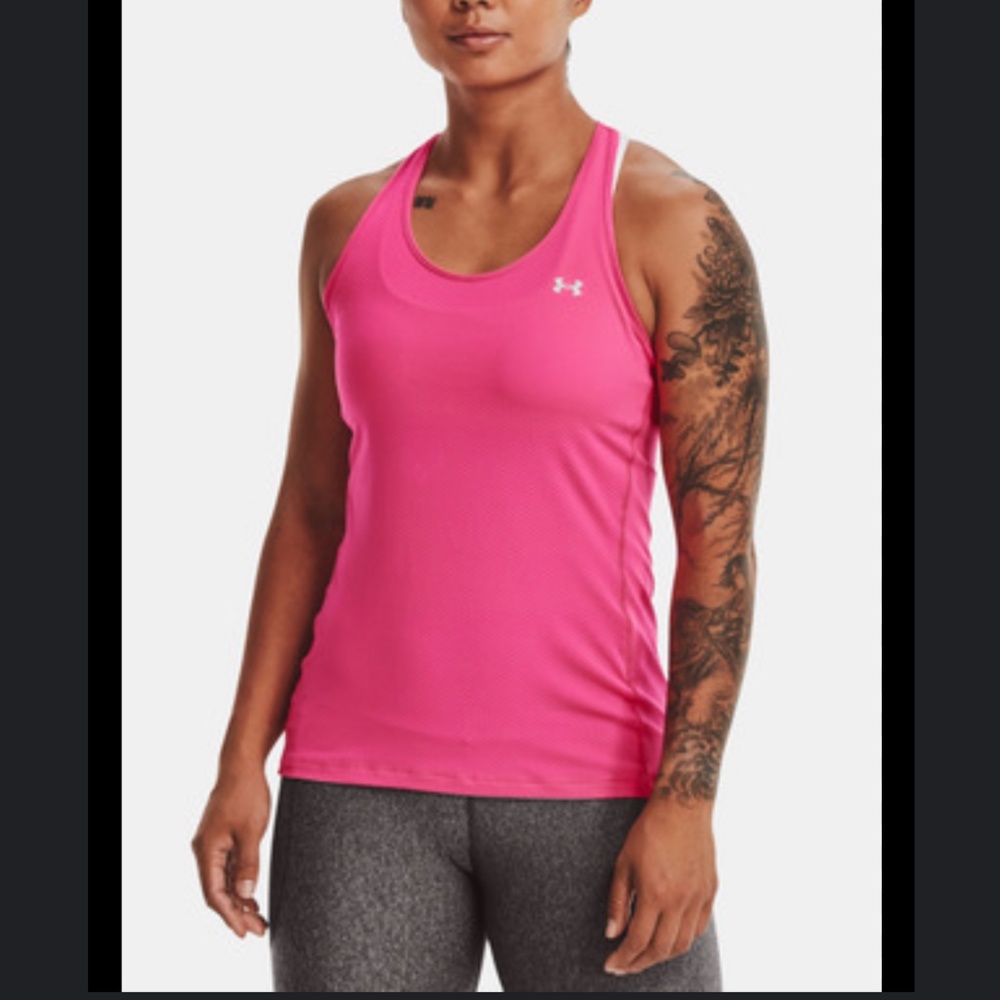 Under Armour Woman’s Pink Heat Gear Athletic Tank Top Size M